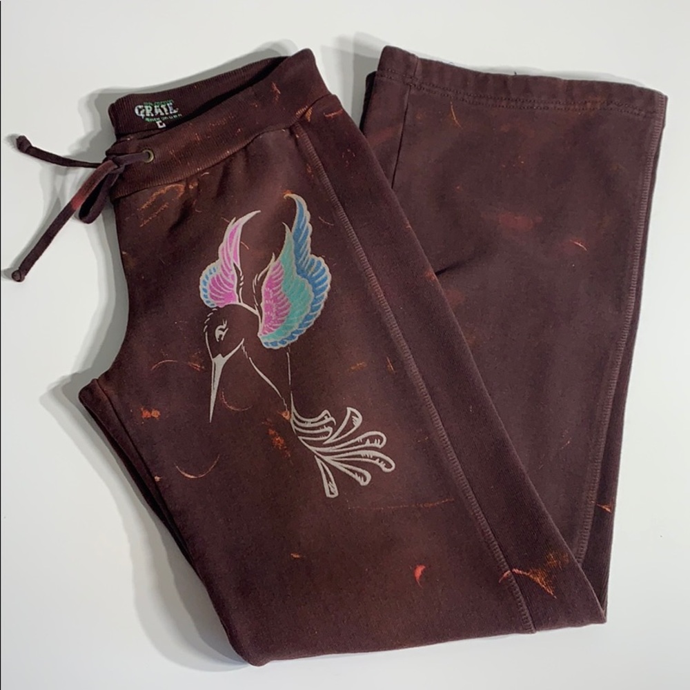 Grail Hummingbird Boho Hippie Flare Sweatpants